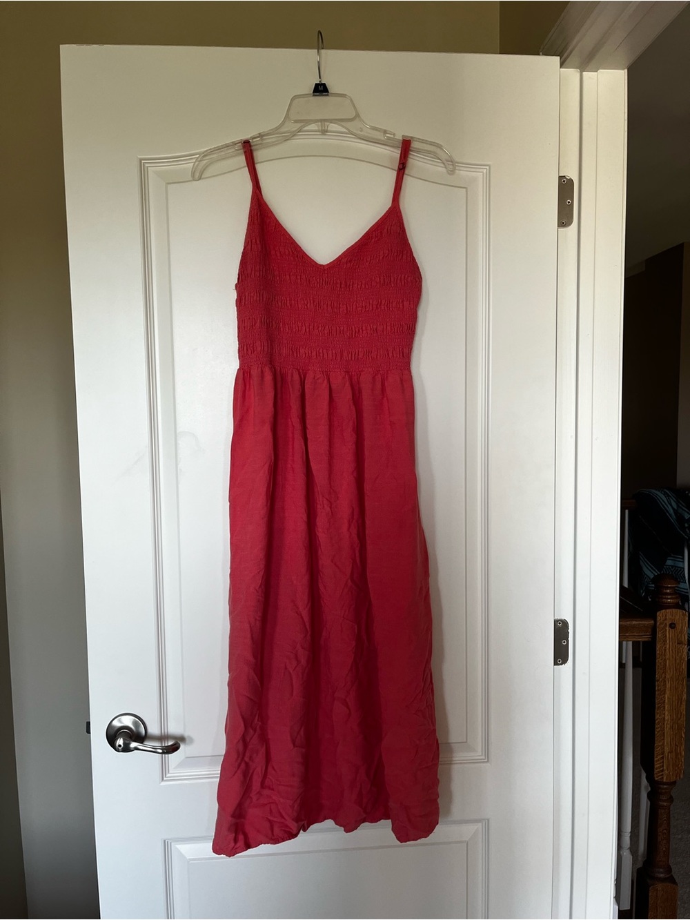 wild fable coral Smocked Maxi Dress with Spaghetti Straps